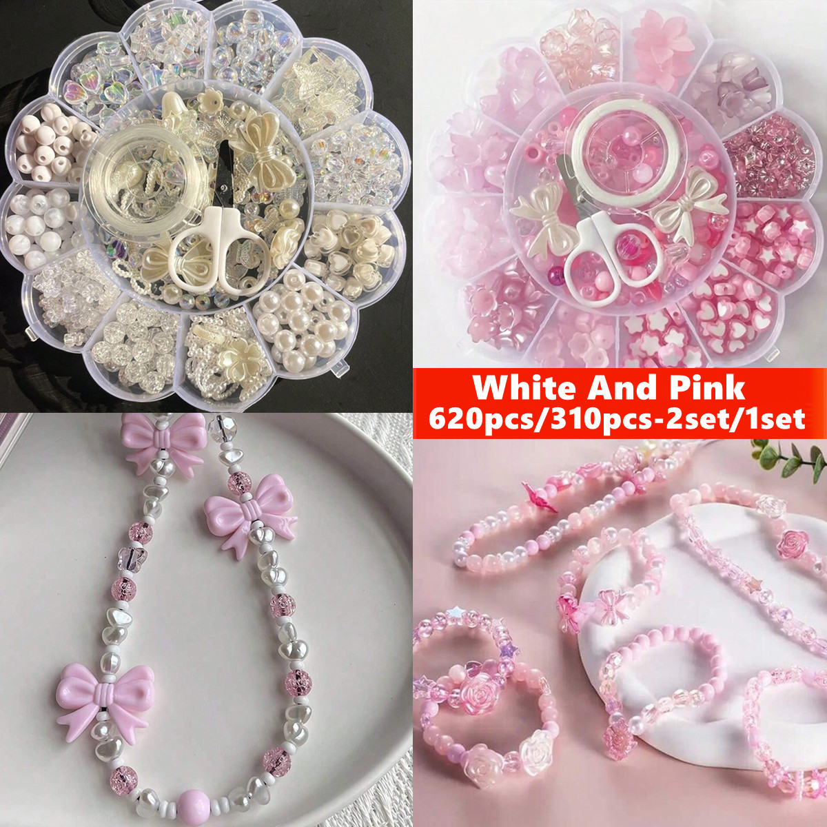 Body Jewelry Organizer - 2Set/1Set 13 Grids Acrylic Flower Boxed