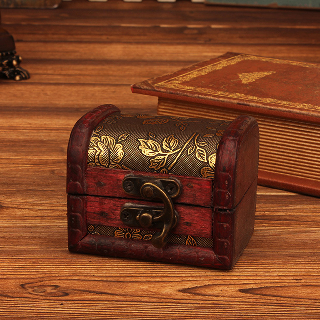 Body Jewelry Organizer - Chinese Style Vintage Wooden Jewelry Box