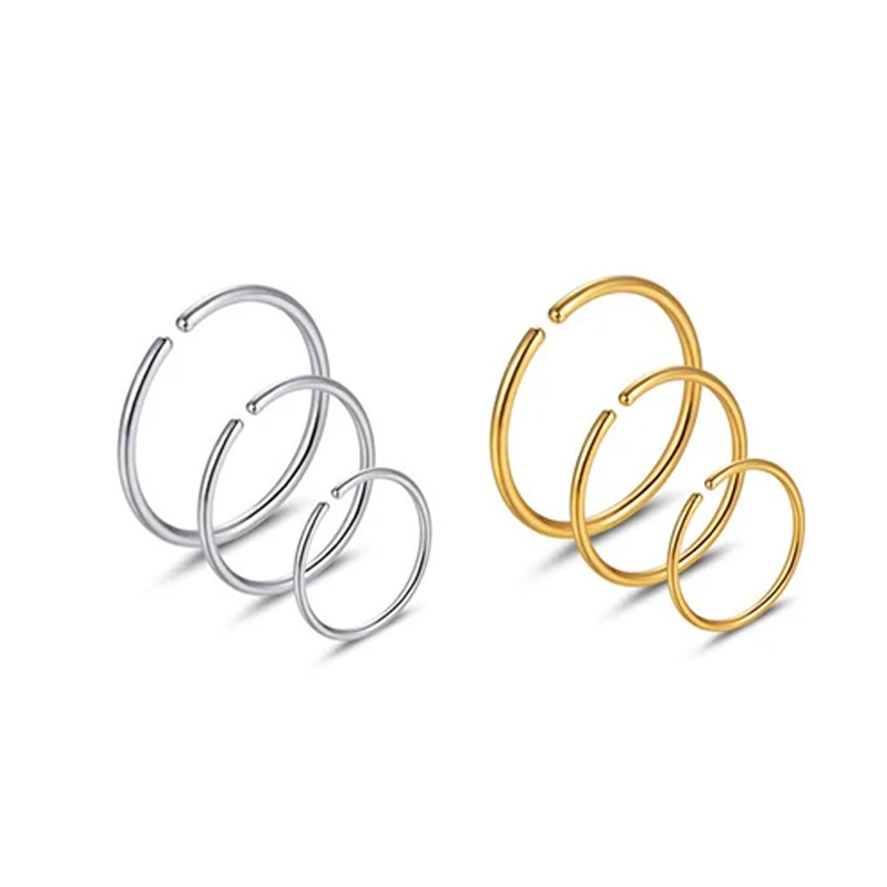Body Jewelry Septum - 6pcs/lot Hypoallergenic Nose Rings Hoops 316L