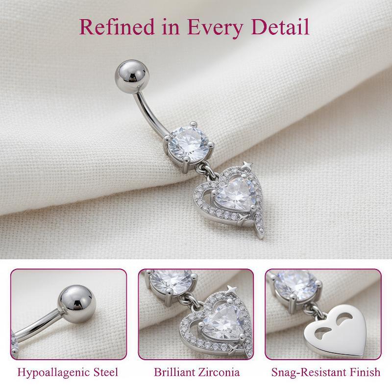 Body Jewelry Belly Button Rings - 1Pcs Exquisite Dangle Belly Button Ring