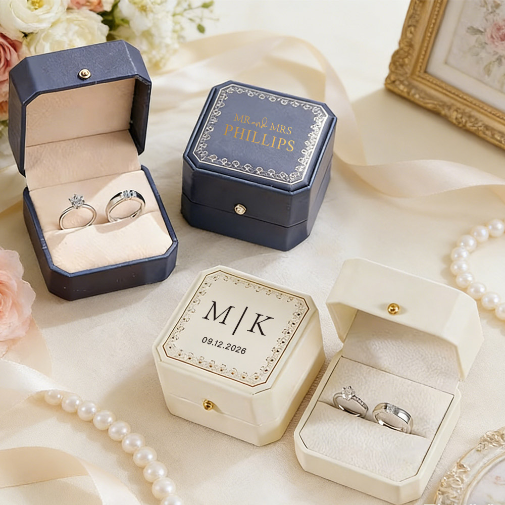 Personalized Faux Leather Ring - Body Jewelry Organizer 评论和价格