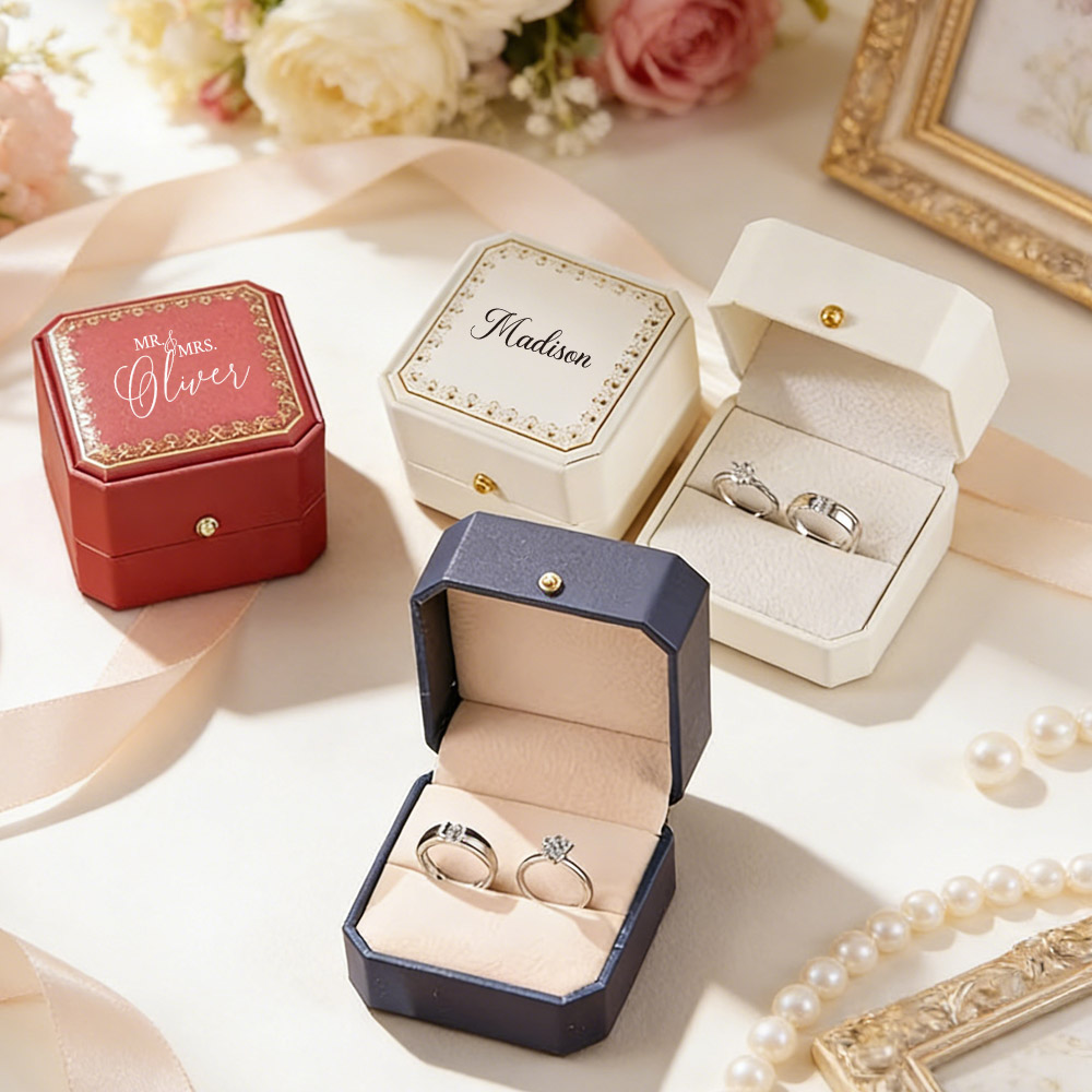 Personalized Faux Leather Ring - Body Jewelry Organizer 评论和价格