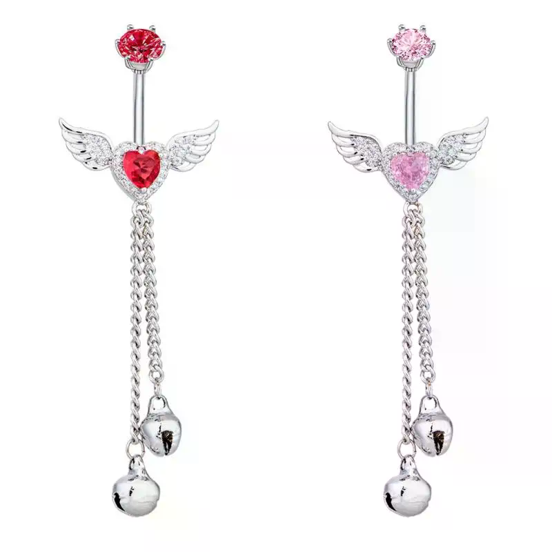 Wing Heart Belly Button Rings  - Body Jewelry Belly Button Rings 评论和价格