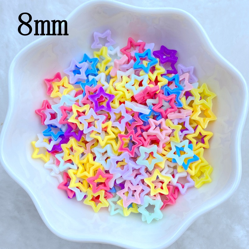 100Pcs New Cute Mini 8mm Macar - Star Flat Back 评论和价格