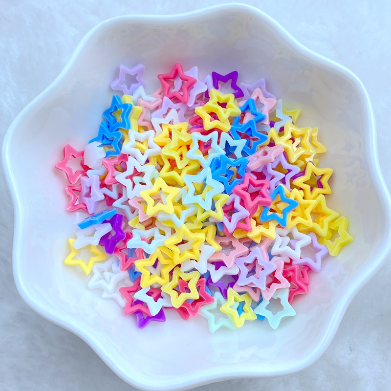 100Pcs New Cute Mini 8mm Macar - Star Flat Back 评论和价格
