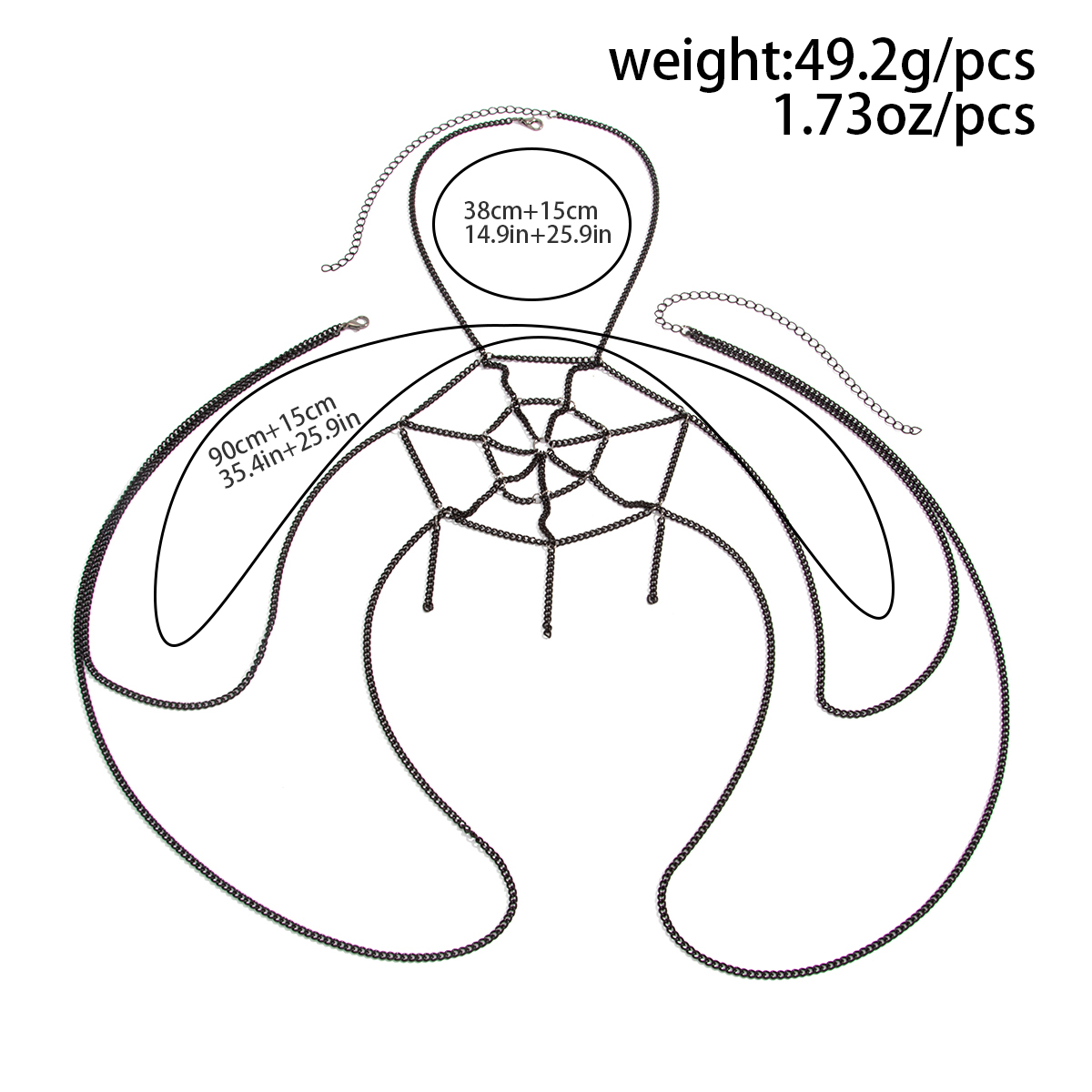 KunJoe Creative Sexy Spider We - Body Jewelry Necklace 评论和价格