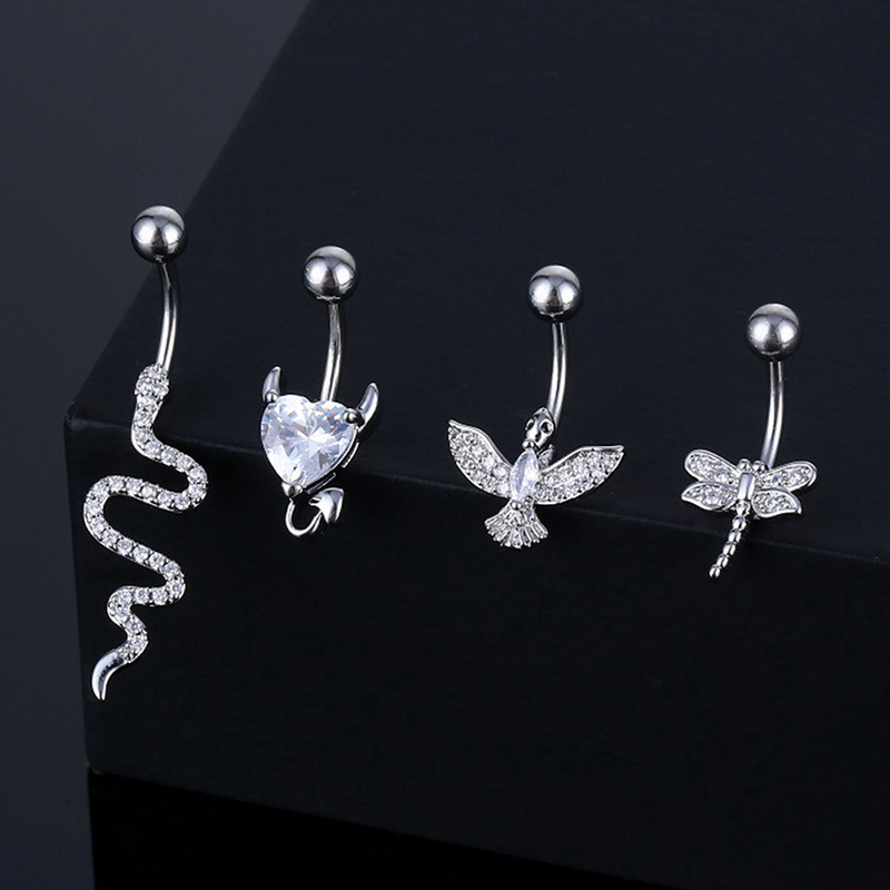 Crystal Belly Button Ring Anim - Body Jewelry Belly Button Rings 评论和价格