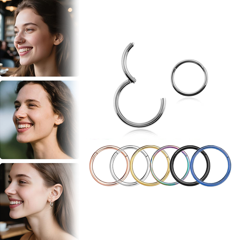 16G 316L Surgical Steel Hinged - Body Jewelry Septum 评论和价格