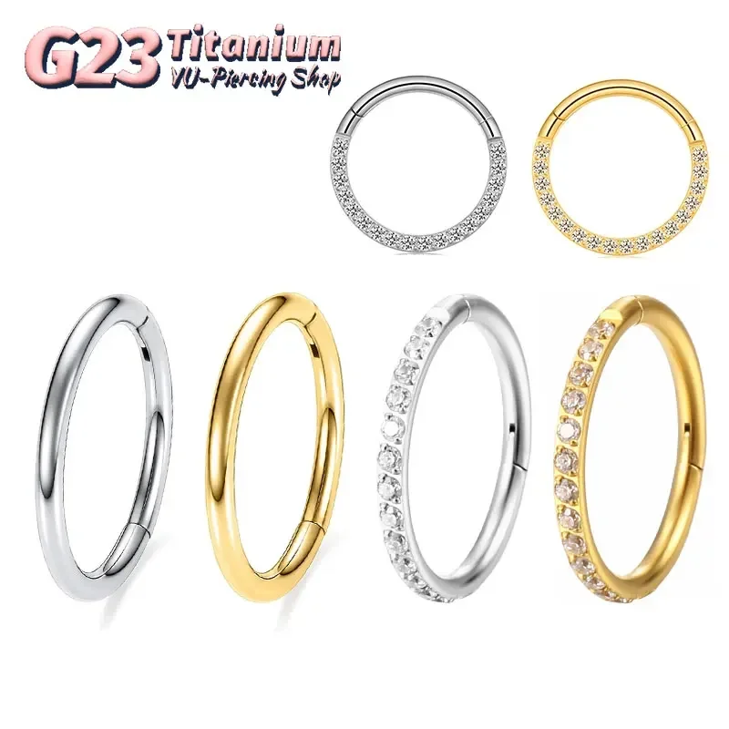 G23 Titanium Nose Ring 14G 16G - Body Jewelry Septum 评论和价格