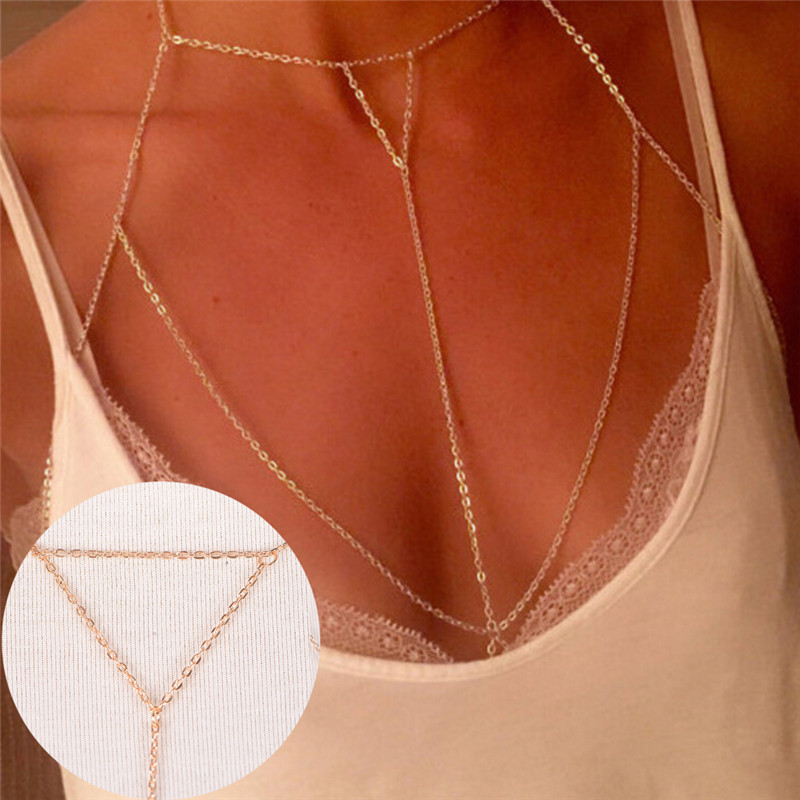 Gold Silver Fashion Link Chain - Body Jewelry Necklace 评论和价格