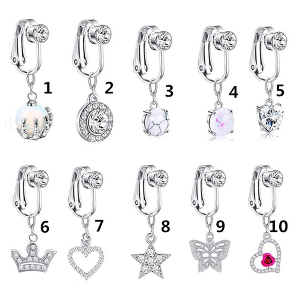 Accessories Clip On Earrings C - Body Jewelry Belly Button Rings 评论和价格