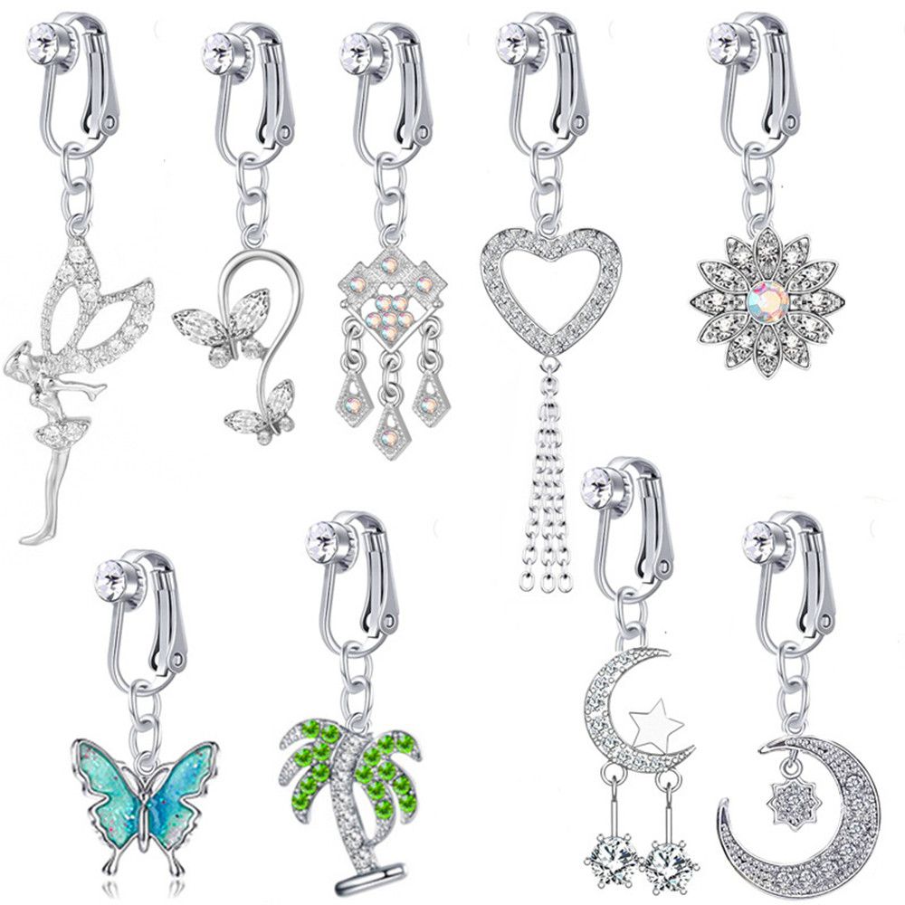 Faux Fake Belly Butterfly Fake - Body Jewelry Belly Button Rings 评论和价格