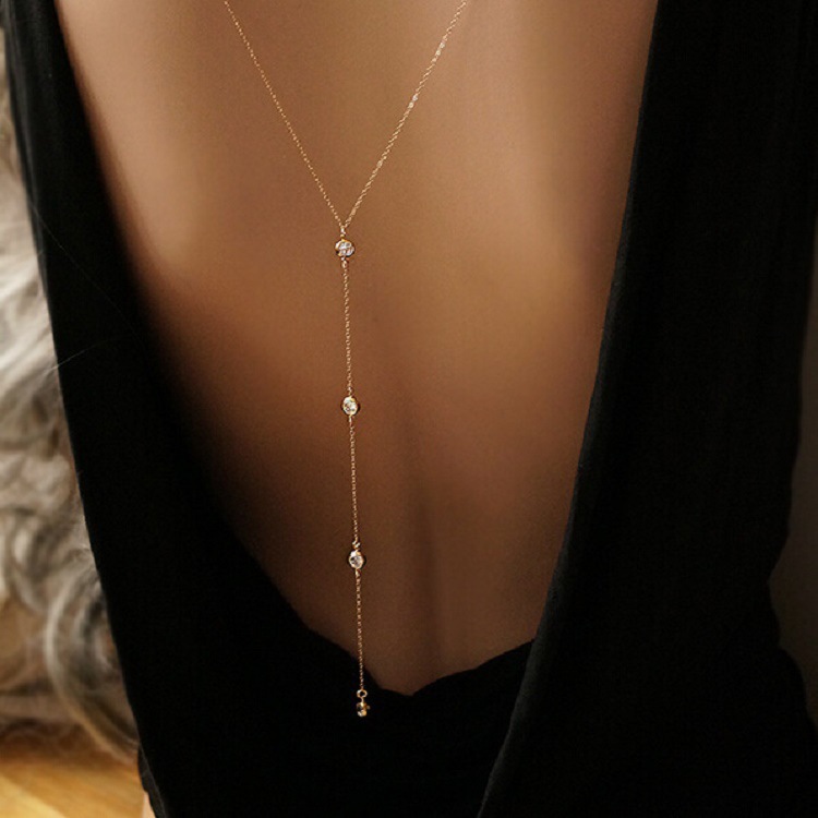 New Rhinestone Sexy Women's Ba - Body Jewelry Necklace 评论和价格