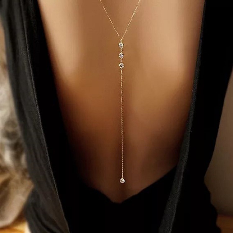 New Rhinestone Sexy Women's Ba - Body Jewelry Necklace 评论和价格