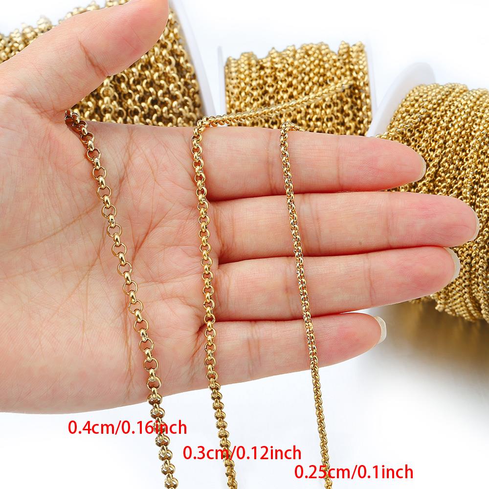 1 Meter 2-4mm Stainless Steel  - Body Jewelry Necklace 评论和价格