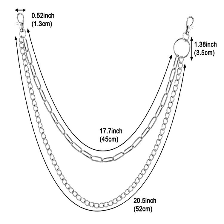 Double Chain Metal Circle Pant - Body Jewelry High Quality 评论和价格