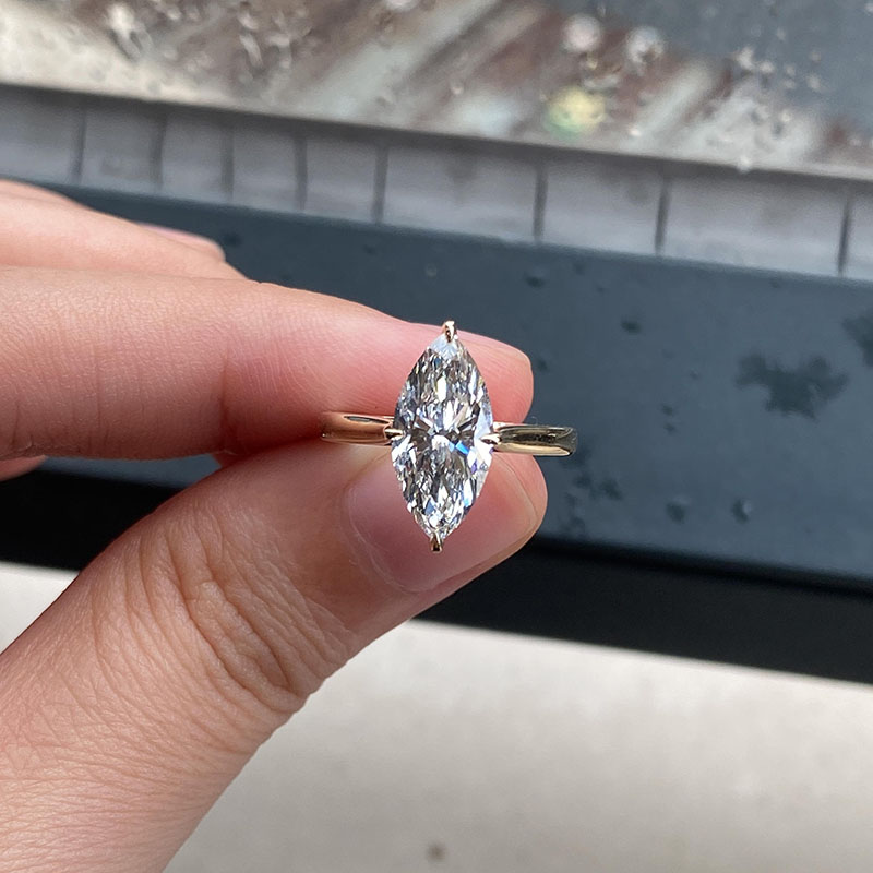 14K Yellow Gold Simple 2Ct EF/ - Body Jewelry Vch 评论和价格