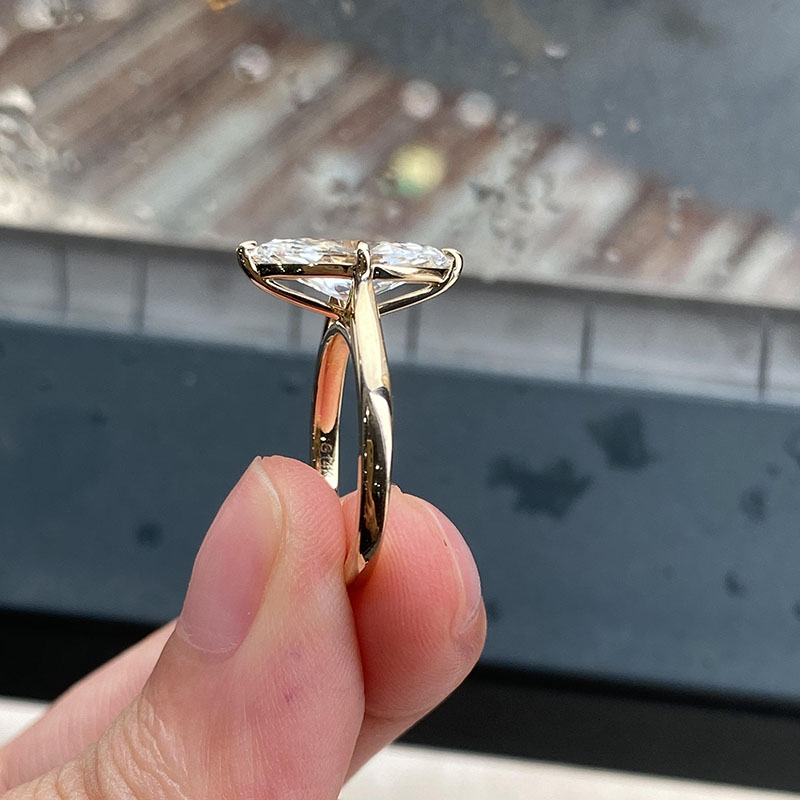 14K Yellow Gold Simple 2Ct EF/ - Body Jewelry Vch 评论和价格
