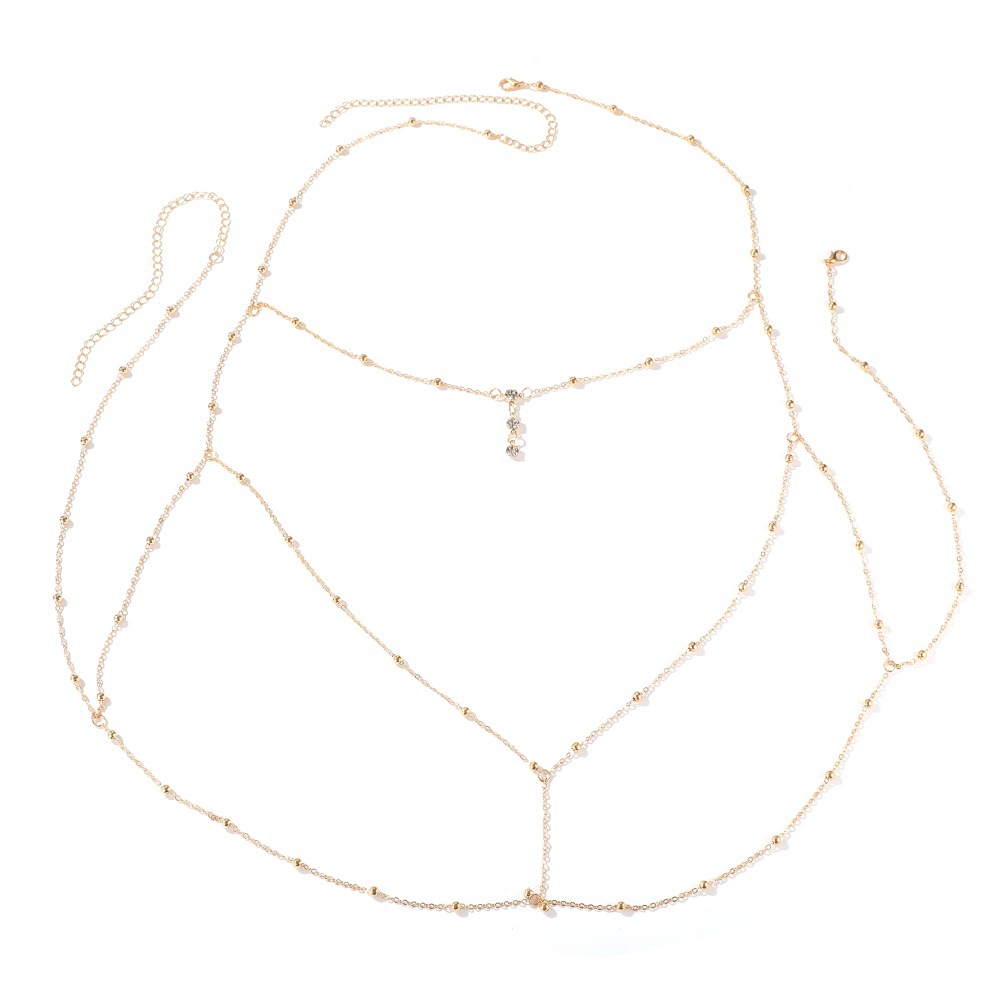 Sexy Crystal Chest Chain Harne - Body Jewelry Necklace 评论和价格