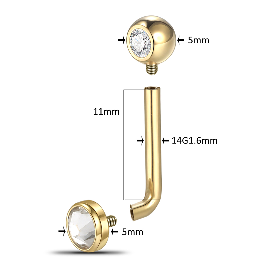 1/5PCS  Implant Grade Titanium - Body Jewelry Vch 评论和价格