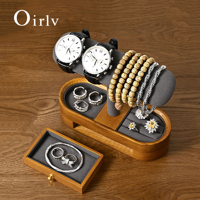 Oirlv Solid Wood Watch Organiz - Body Jewelry Organizer 评论和价格