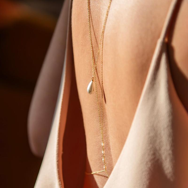 Simple Multilayer Pearl Back D - Body Jewelry Necklace 评论和价格