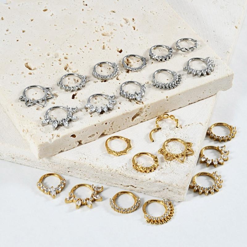 31BB Stylish Crystal Septum Ri - Body Jewelry Septum 评论和价格