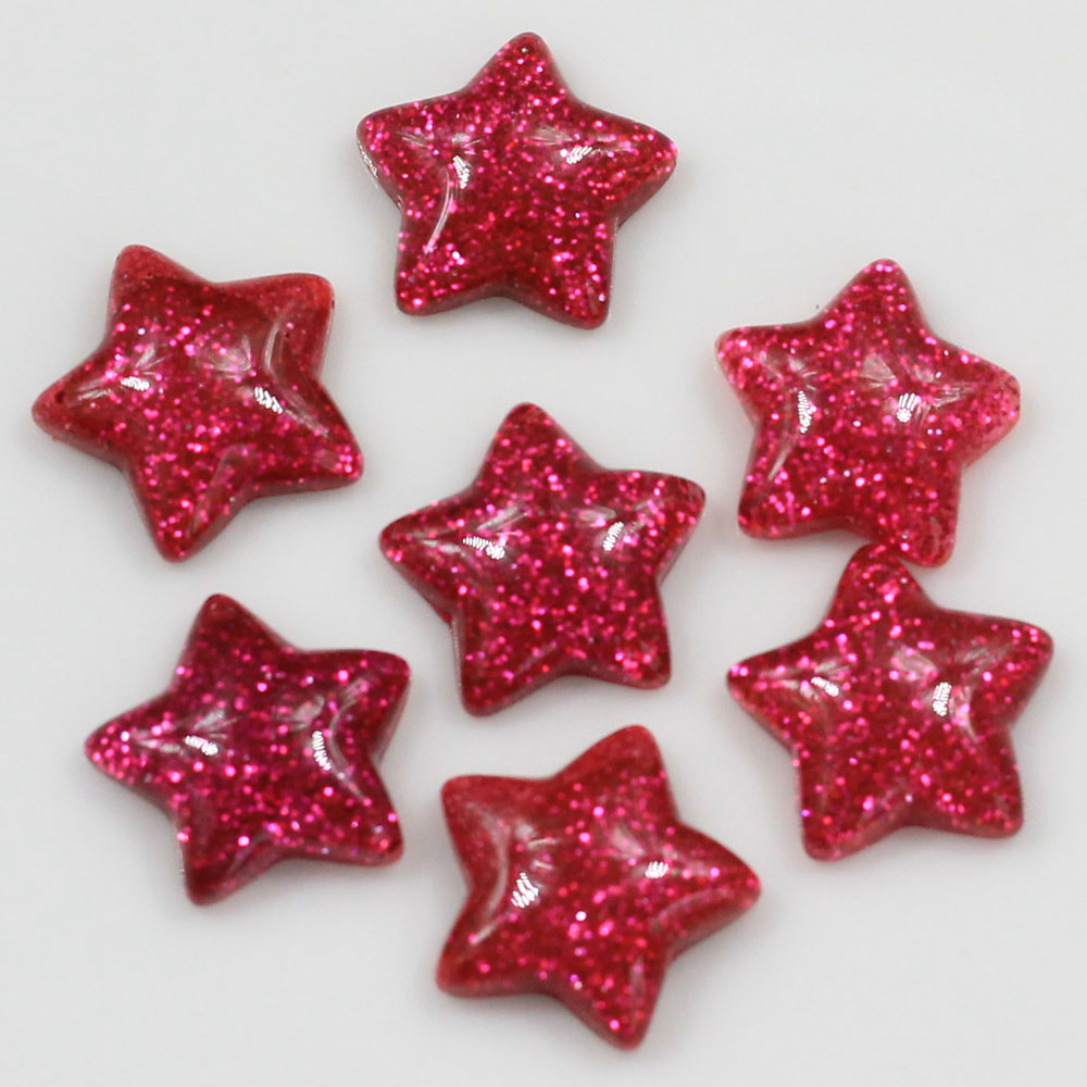 Wholesale 15mm Cute Glitter St - Star Flat Back 评论和价格