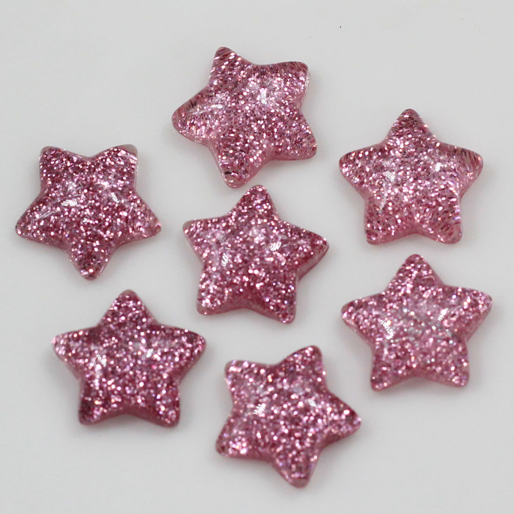 Wholesale 15mm Cute Glitter St - Star Flat Back 评论和价格