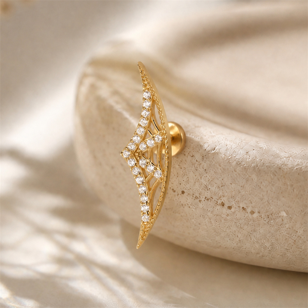 AIDE 925 Sterling Silver Octag - Star Flat Back 评论和价格
