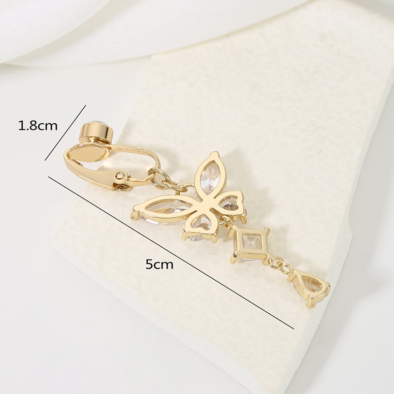 Clip On Belly Button Ring Butt - Body Jewelry Belly Button Rings 评论和价格