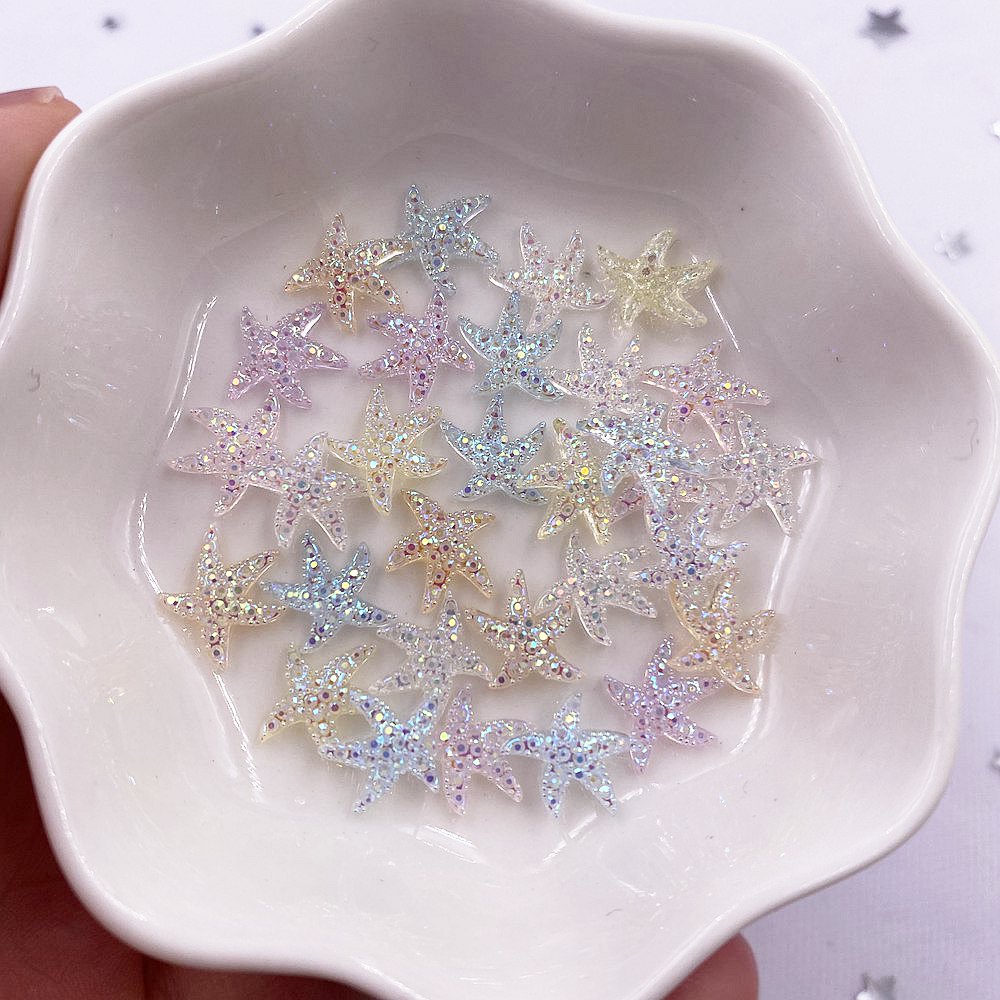 10mm Mini Shiny Star Nail Art  - Star Flat Back 评论和价格
