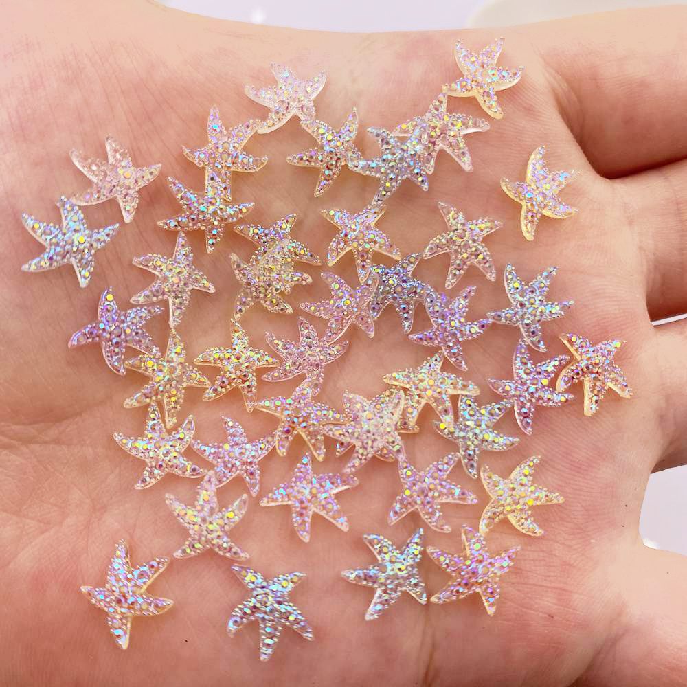 10mm Mini Shiny Star Nail Art  - Star Flat Back 评论和价格