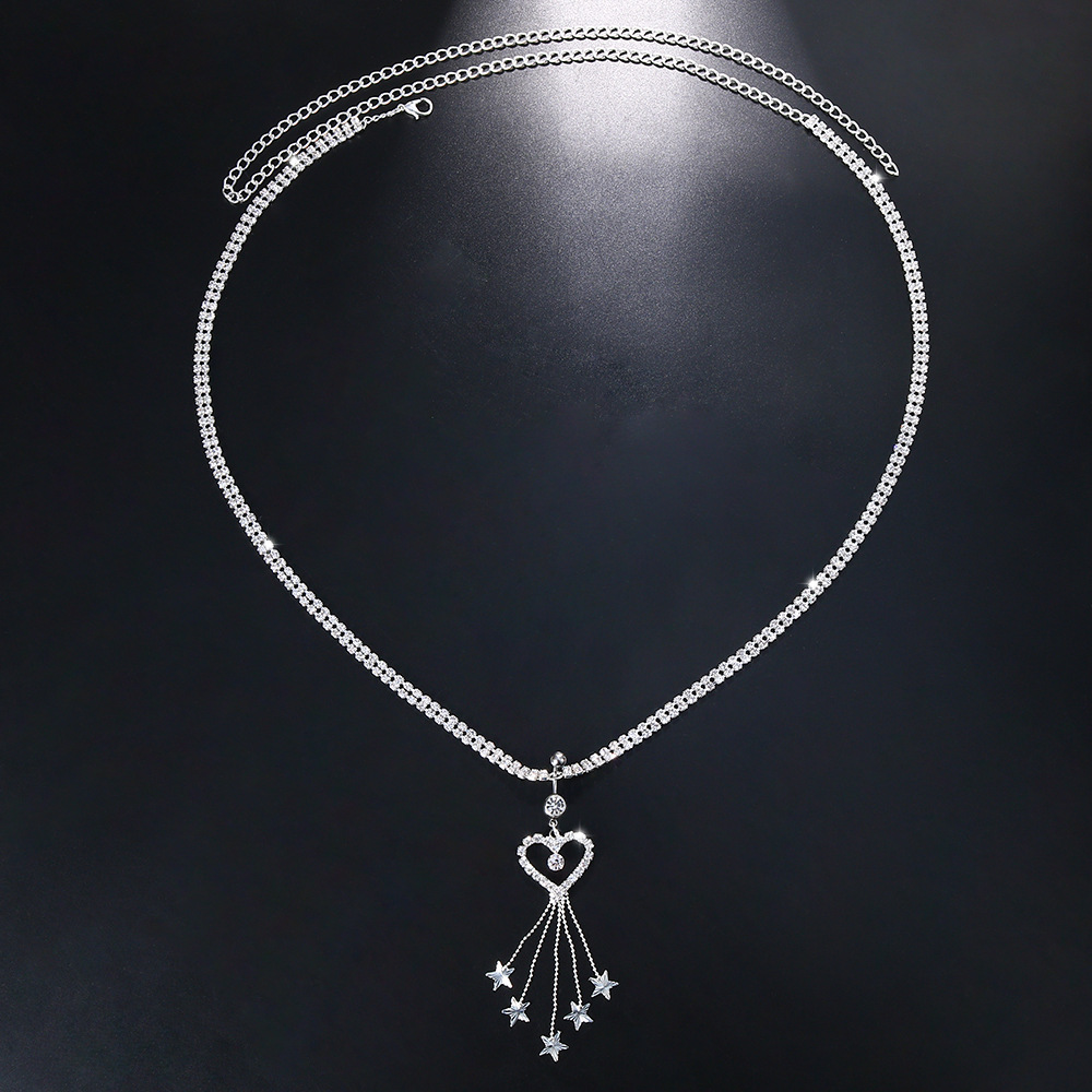 GLAMing Boho Heart Dangle Rhin - Body Jewelry Belly Button Rings 评论和价格