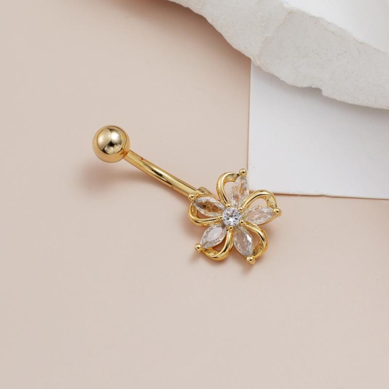 Sparkling Dangle Stainless Ste - Body Jewelry Belly Button Rings 评论和价格