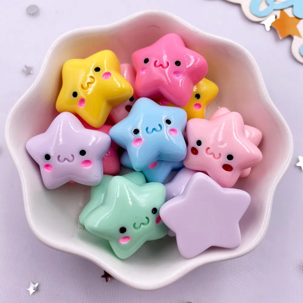 TX105 20PCS Mix Resin Kawaii M - Star Flat Back 评论和价格