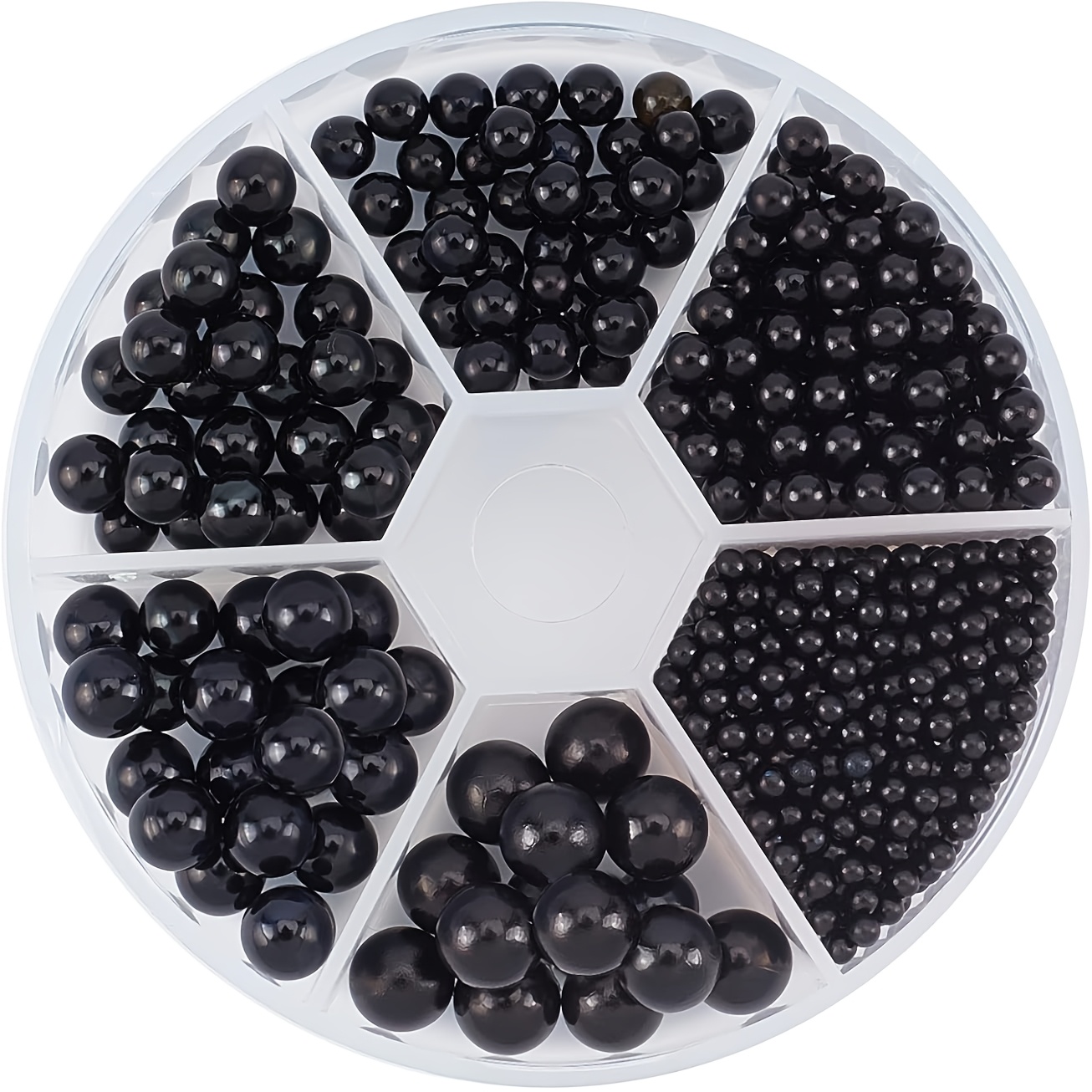 1100pcs 3/4/5/6/7/8mm black ro - Body Jewelry Organizer 评论和价格