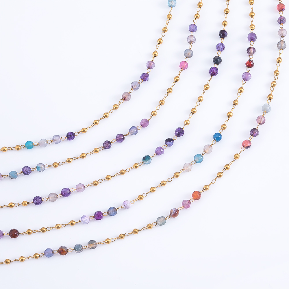 0.5M 1M Stainless Steel Colore - Body Jewelry Necklace 评论和价格