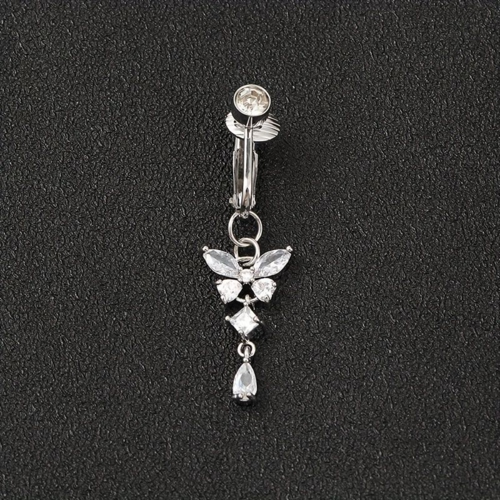 Butterfly Design Clip On Belly - Body Jewelry Belly Button Rings 评论和价格