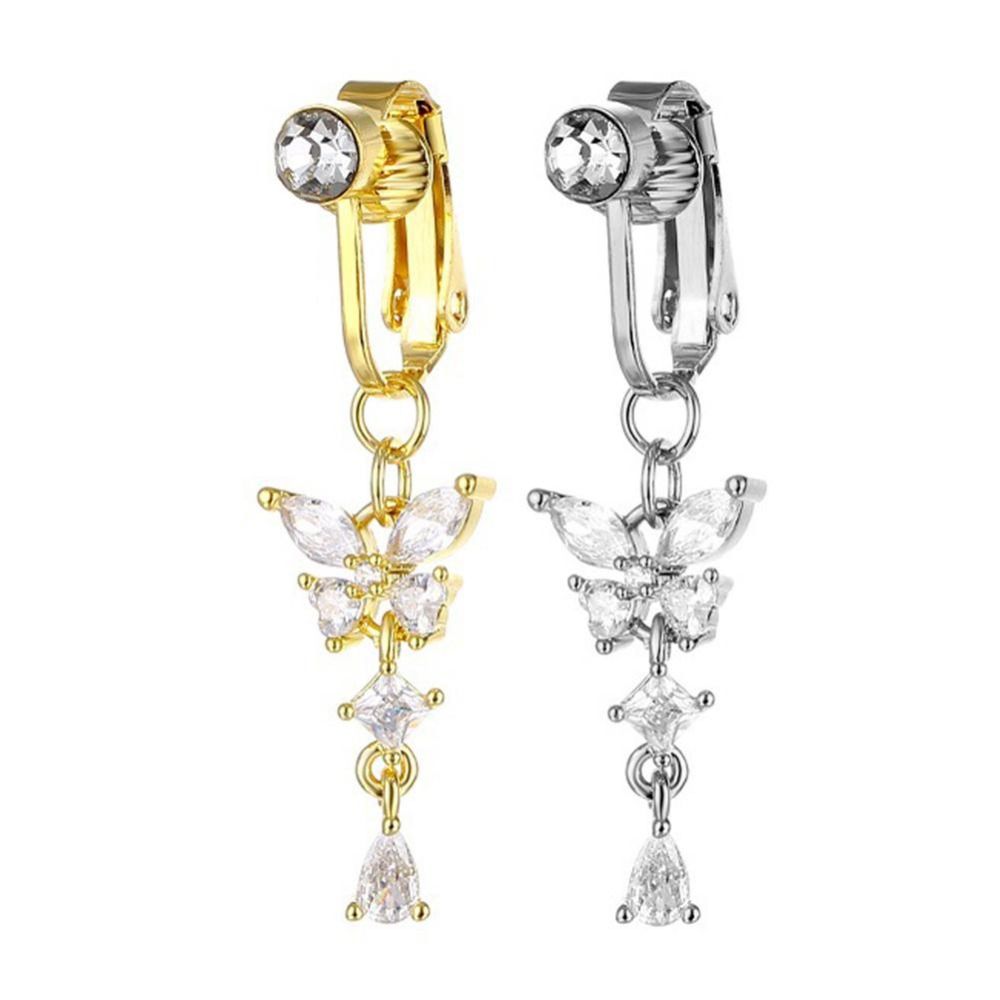 Butterfly Design Clip On Belly - Body Jewelry Belly Button Rings 评论和价格