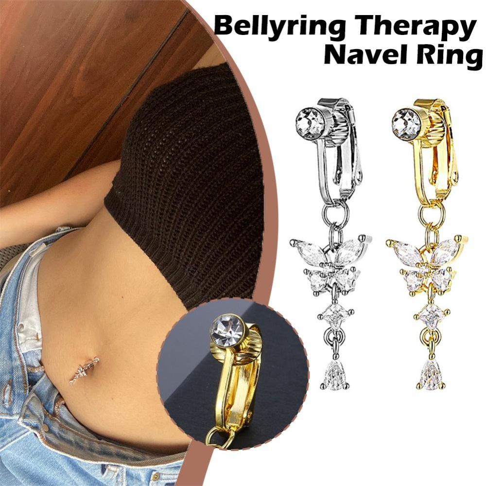 Butterfly Design Clip On Belly - Body Jewelry Belly Button Rings 评论和价格
