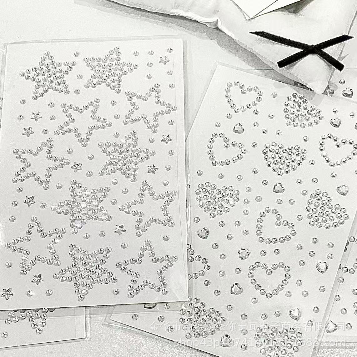 Silver Star Heart Rhinestone S - Star Flat Back 评论和价格
