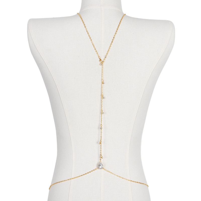 Bride Backless Rhinestone Wate - Body Jewelry Necklace 评论和价格