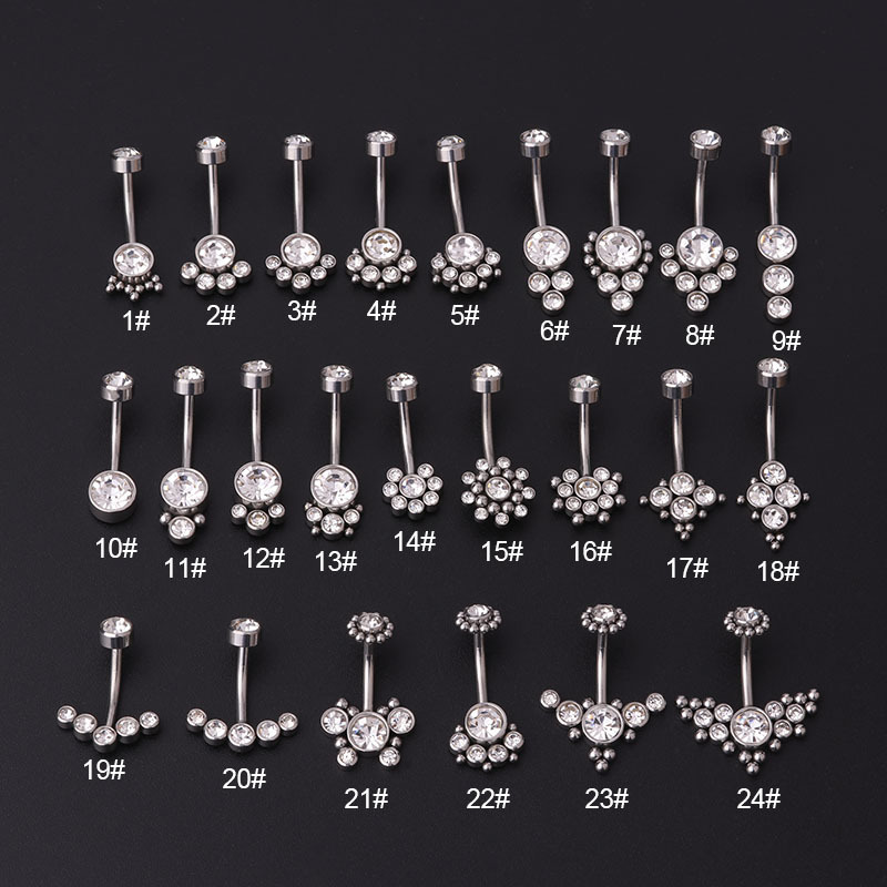 Zircon Golden Belly Button Rin - Body Jewelry Belly Button Rings 评论和价格