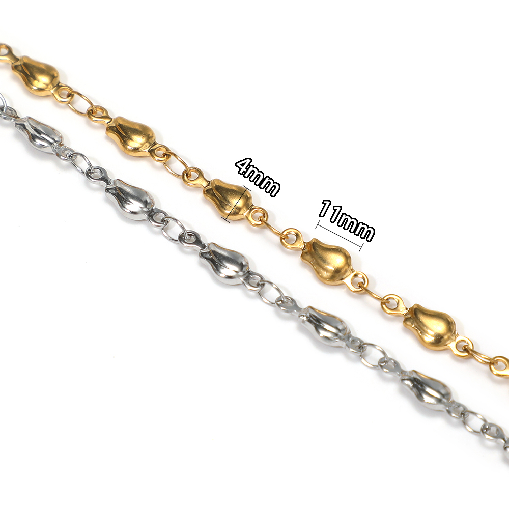 1 Meter Stainless Steel Flower - Body Jewelry Necklace 评论和价格