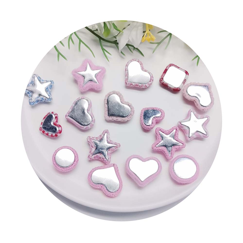 Mixed Fabric Cabochon Flat bac - Star Flat Back 评论和价格