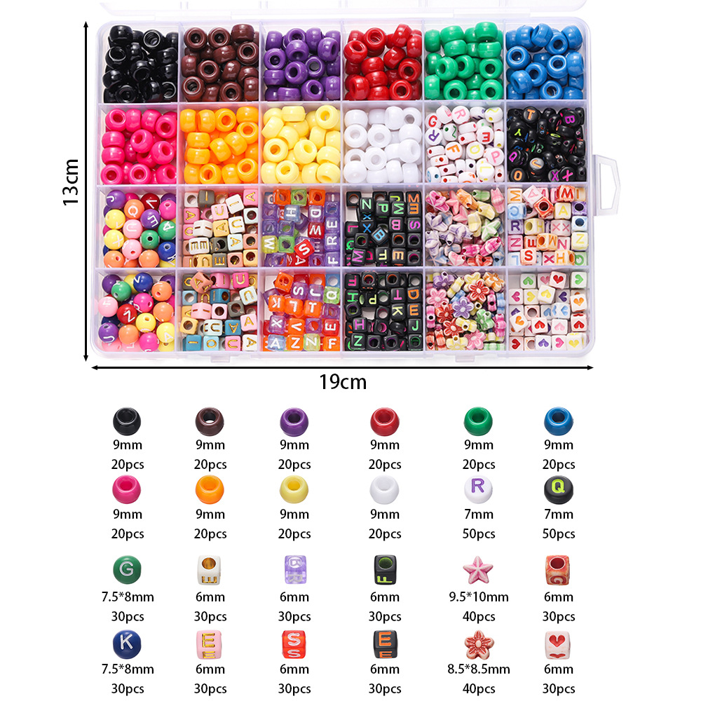 1 Box Colorful Acrylic Pony Be - Body Jewelry Organizer 评论和价格